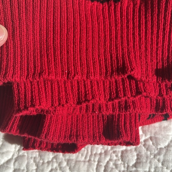 NWT Sanrio Hello Kitty Sweater Pullover XS Long Sleeve Red Bows Retro 70's 80's - Picture 17 of 17